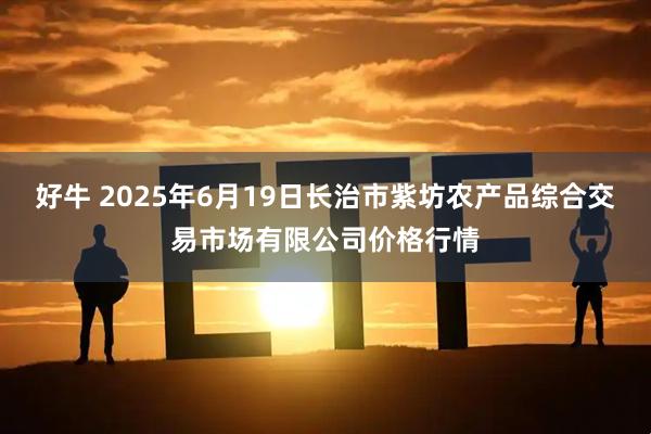 好牛 2025年6月19日长治市紫坊农产品综合交易市场有限公司价格行情