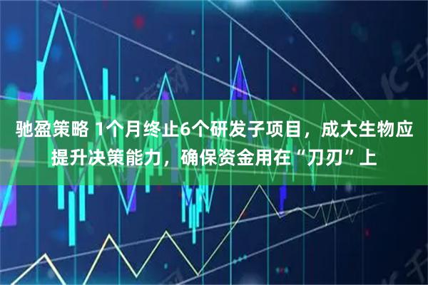驰盈策略 1个月终止6个研发子项目，成大生物应提升决策能力，确保资金用在“刀刃”上
